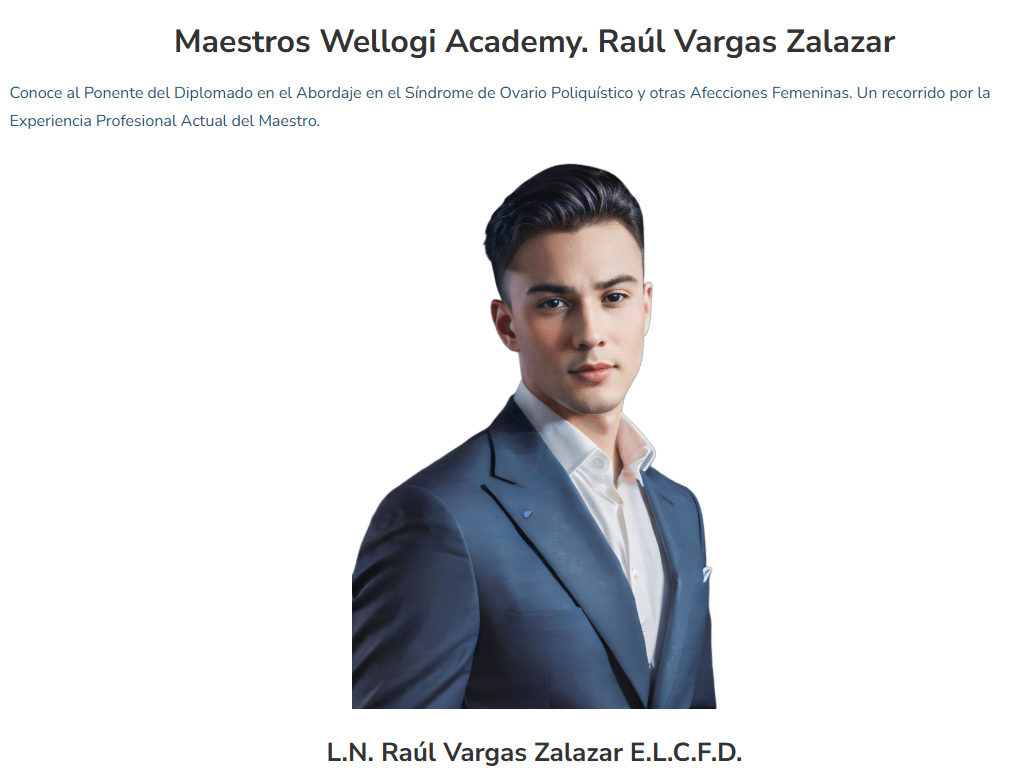 Diplomado SOP y otras afecciones femeninas 2026 Wellogi